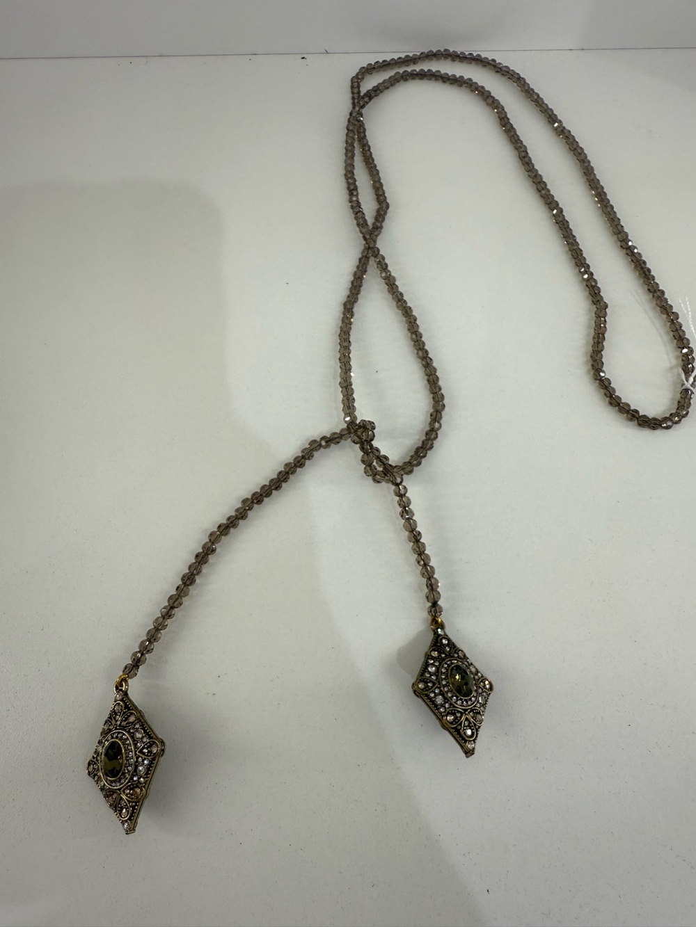 Heidi Daus Deco Trilogy Crystal Necklace